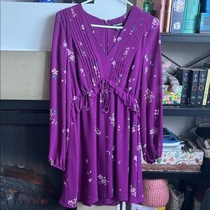 NWOT Steve Madden Plum Floral Dress
